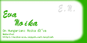 eva moika business card